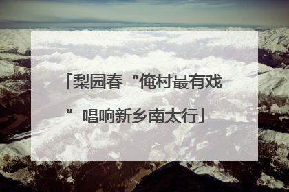 梨园春“俺村最有戏”唱响新乡南太行