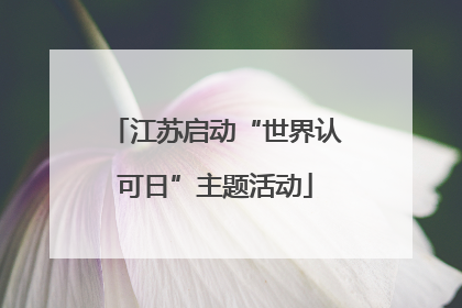 江苏启动“世界认可日”主题活动