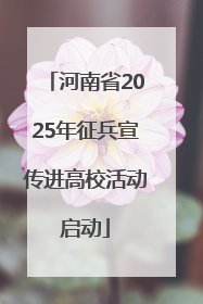 河南省2025年征兵宣传进高校活动启动