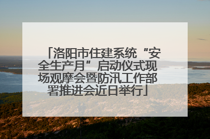 洛阳市住建系统“安全生产月”启动仪式现场观摩会暨防汛工作部署推进会近日举行