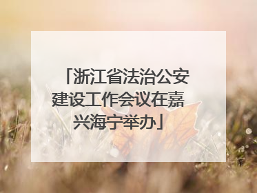 浙江省法治公安建设工作会议在嘉兴海宁举办