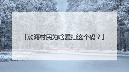 渤海村民为啥爱扫这个码？