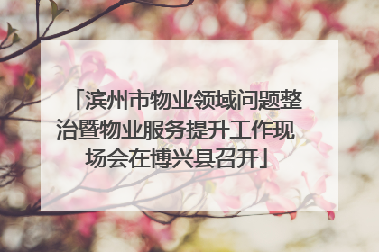 滨州市物业领域问题整治暨物业服务提升工作现场会在博兴县召开