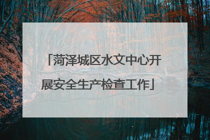 菏泽城区水文中心开展安全生产检查工作