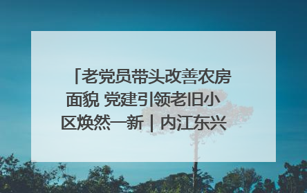 老党员带头改善农房面貌 党建引领老旧小区焕然一新｜内江东兴“红”在哪？④