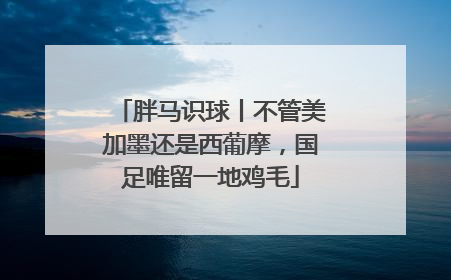 胖马识球丨不管美加墨还是西葡摩，国足唯留一地鸡毛