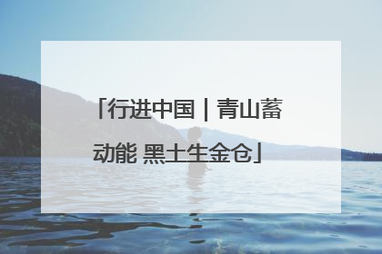 行进中国｜青山蓄动能 黑土生金仓