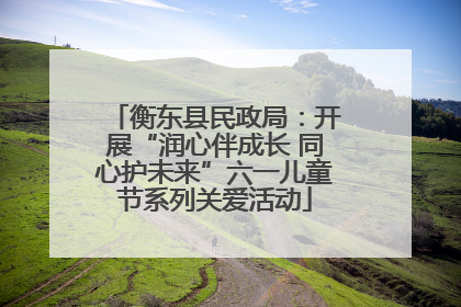 衡东县民政局：开展“润心伴成长 同心护未来”六一儿童节系列关爱活动