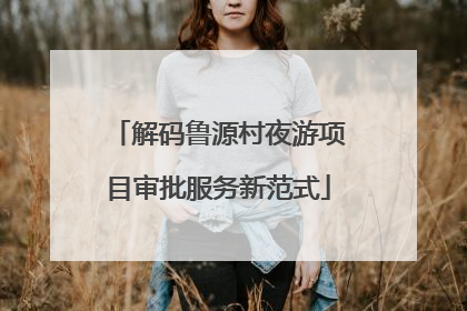 解码鲁源村夜游项目审批服务新范式