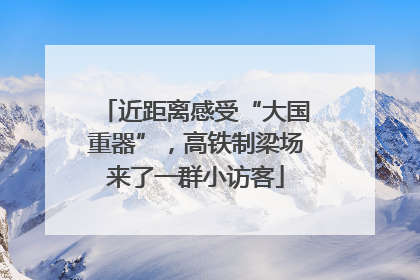 近距离感受“大国重器”，高铁制梁场来了一群小访客