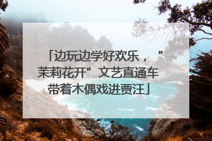 边玩边学好欢乐，“茉莉花开”文艺直通车带着木偶戏进贾汪
