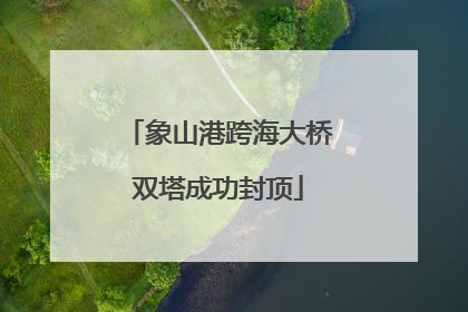 象山港跨海大桥双塔成功封顶