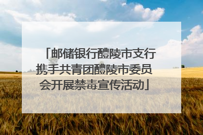 邮储银行醴陵市支行携手共青团醴陵市委员会开展禁毒宣传活动