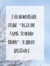 金家岭街道开展“礼让斑马线 文明你我他”主题宣讲活动