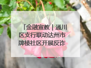金融宣教｜通川区支行联动达州市牌楼社区开展反诈知识宣传