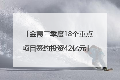 金霞二季度18个重点项目签约投资42亿元