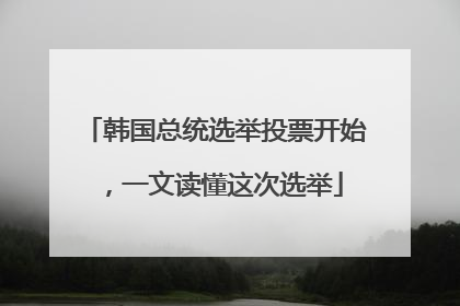 韩国总统选举投票开始，一文读懂这次选举