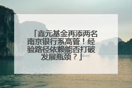 鑫元基金再添两名南京银行系高管！经验路径依赖能否打破发展瓶颈？