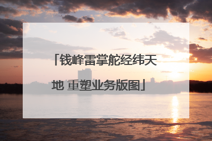 钱峰雷掌舵经纬天地 重塑业务版图