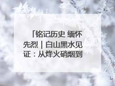 铭记历史 缅怀先烈｜白山黑水见证：从烽火硝烟到振兴热土的巨变