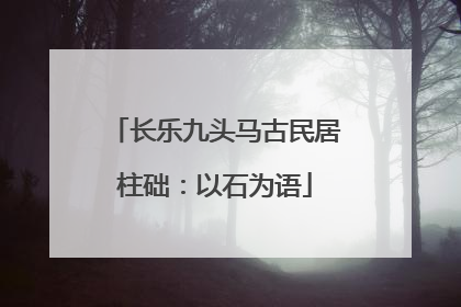 长乐九头马古民居柱础：以石为语