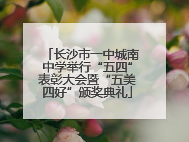 长沙市一中城南中学举行“五四”表彰大会暨“五美四好”颁奖典礼