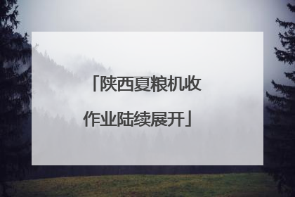 陕西夏粮机收作业陆续展开