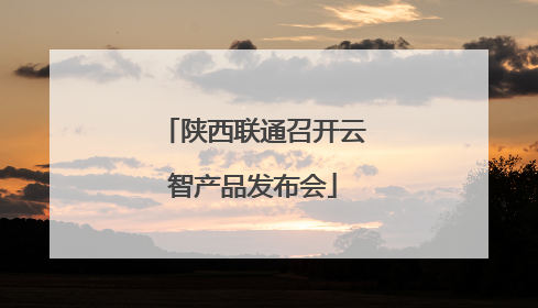 陕西联通召开云智产品发布会
