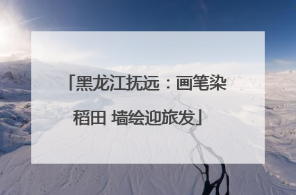黑龙江抚远：画笔染稻田 墙绘迎旅发