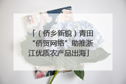 （侨乡新貌）青田“侨贸网络”助推浙江优质农产品出海