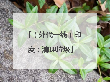 （外代一线）印度：清理垃圾