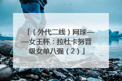 （外代二线）网球——女王杯：拉杜卡努晋级女单八强（2）