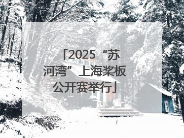 2025“苏河湾”上海桨板公开赛举行