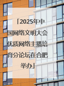 2025年中国网络文明大会优质网络主播培育分论坛在合肥举办