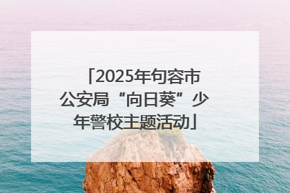2025年句容市公安局“向日葵”少年警校主题活动