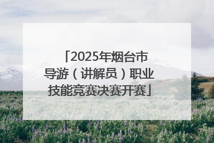2025年烟台市导游（讲解员）职业技能竞赛决赛开赛