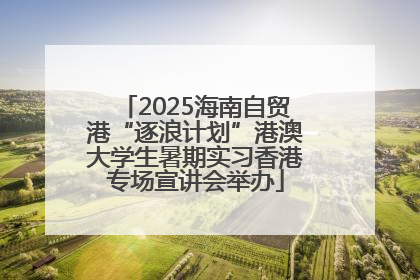 2025海南自贸港“逐浪计划”港澳大学生暑期实习香港专场宣讲会举办