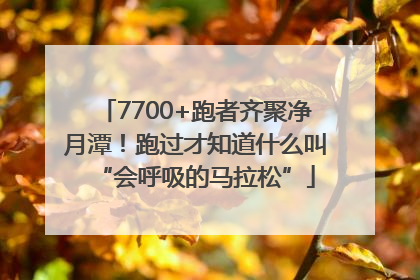 7700+跑者齐聚净月潭！跑过才知道什么叫“会呼吸的马拉松”
